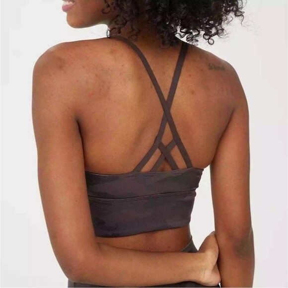 Offline By Aerie Real Me Strappy Back Sports Bra Size Medium Support Stretch - Picture 2 of 6